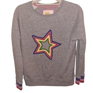 Boden Youth 13/14 Colorful Star Sweatshirt Retro Design 80's Skater Novelty